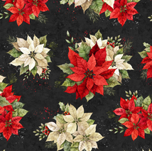 Poinsettia Radiance-Poinsettia Bouquets Dark Black W110-007-730