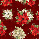 Poinsettia Radiance-Poinsettia Bouquets Dark Red W110-007-330