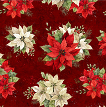 Poinsettia Radiance-Poinsettia Bouquets Dark Red W110-007-330