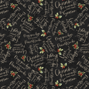 Poinsettia Radiance-Word Toss Black W110-010-706