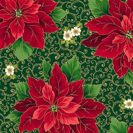 Poinsettia Symphony-Poinsettia & Scroll Forest 2600-30297-F