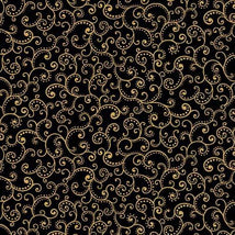 Poinsettia Symphony-Scroll Black 2600-30300-J