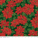 Poinsettias at Christmas-Main Green Foil CF17630-GREEN