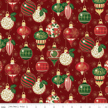 Poinsettias at Christmas-Ornaments Red Foil CF17631-RED