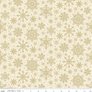 Poinsettias at Christmas-Snowflakes Cream Foil CF17635-CREAM