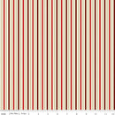 Poinsettias at Christmas-Stripe Red Foil CF17634-RED