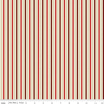 Poinsettias at Christmas-Stripe Red Foil CF17634-RED