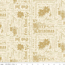 Poinsettias at Christmas-Text Cream Foil CF17632-CREAM