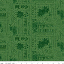 Poinsettias at Christmas-Text Green C17632-GREEN