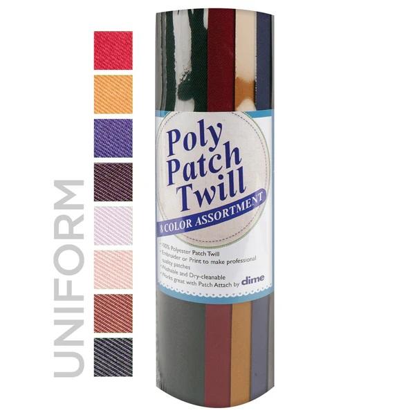 Poly Patch Twill 8 sheets 9"x24" - Uniform Assortment TW-UNI
