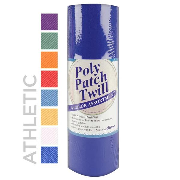 Poly Patch Twill 8 sheets 9"x24"-Athletic Assortment TW-ATH