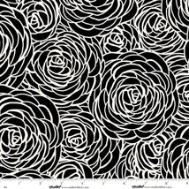 Monochrome Muse-Peony Swirl Ebony/Porcelain 9153-93