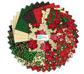 Precut 10" Squares-PoinsettiaSymphony 10SQ-PNSY