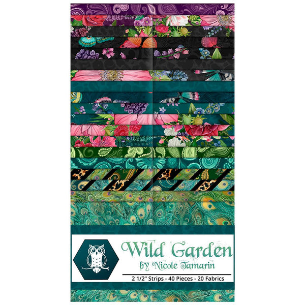 Precut 2.5" Strip Packs-Wild Garden WILDGARDEN-2.5
