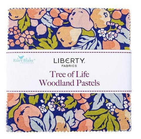 Precut 5" Stacker-Liberty Tree Of Life Woodland Pastels 5-TREELIFEB-42