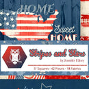 Precut 5" Stamps-Stripes & Stars STRIPES&STARS-05