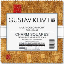 Precut Charm Squares-Gustav Klimt Multi Colorstory CHS-1084-42