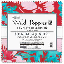 Precut Charm Squares-Wild Poppies CHS-1278-42