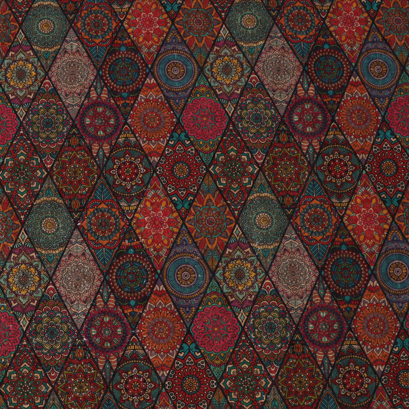 Precut Cork 18"x27"-Natural w/Mosaics Pattern COF-489