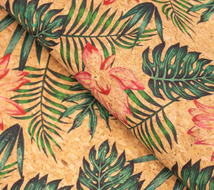 Precut Cork 19"x26"-Leaves Flower Pattern COF-396