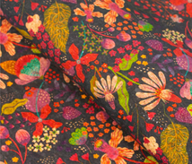 Precut Cork 19"x27"-Colorful Flowers Patterned Cork COF-478