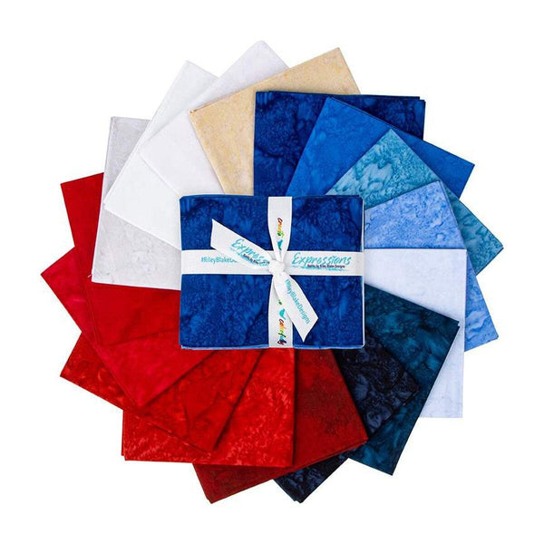 Precut FQ Bundle-Expressions Hand Dyes-Freedom Flair FQ-21008-16