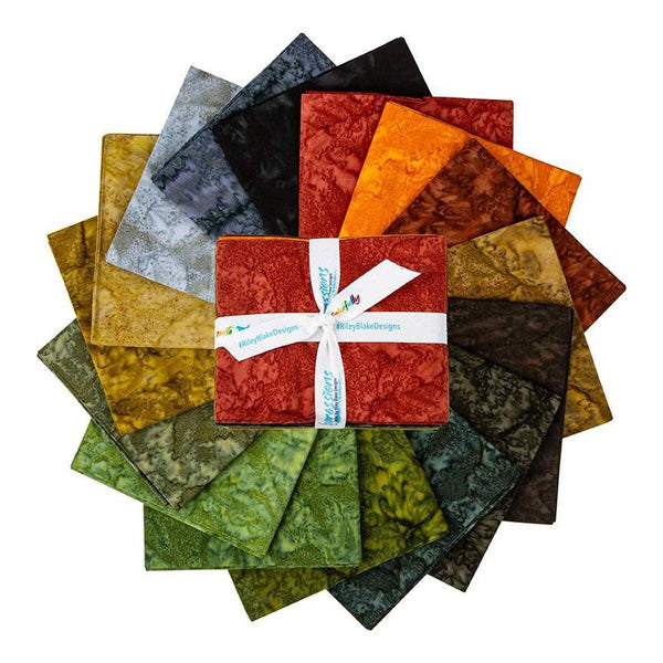Precut FQ Bundle-Expressions Hand Dyes-Woodland Elegance FQ-21006-16