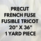 Precut French Fuse Tricot 20"x36" - White