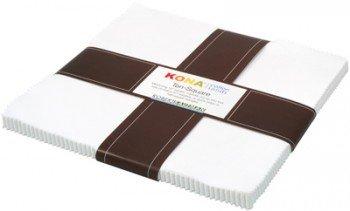 Precut Kona Cotton Ten-SquareWhite Colorstory 42pcs TEN-122-42