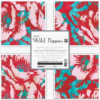 Precut Ten-Square-Wild Poppies TEN-1352-42