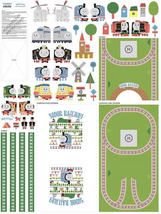 Precut Thomas & Friends 40"x54" Sodor Railway Felt Panel FT15087-PANEL