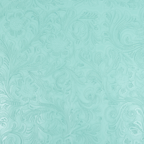 Precut Vinyl - Western Floral- Mint - 18"x27"