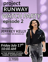 Project Runway Episode 2 Watch Party - With Contestant Jeffrey Kelly Fri 07/17 10:00am
