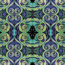 Incandescent-Scroll Work Turquoise/Purple 16784-85