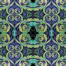 Incandescent-Scroll Work Turquoise/Purple 16784-85