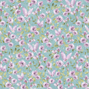Fairy Boutique-Flowers & Butterflies Teal/Purple W130-031-946
