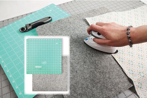 QS Cutting Mat 14"x14" & Wool Pad QS-MAT14W