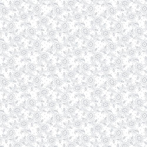 QUILTERS FLOUR V - White On White 1681-01W