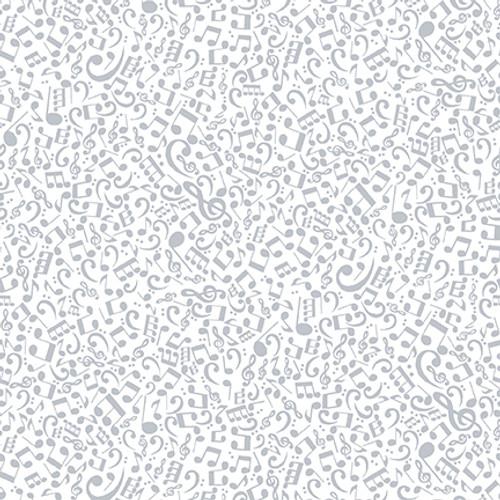 QUILTERS FLOUR V - White On White 1685-01W