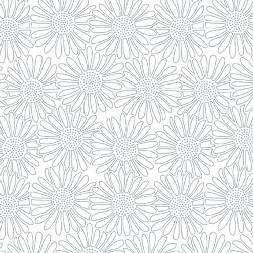 QUILTERS FLOUR V - White On White 168801-W