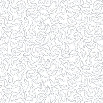 QUILTERS FLOUR V - White On White 1690-01W