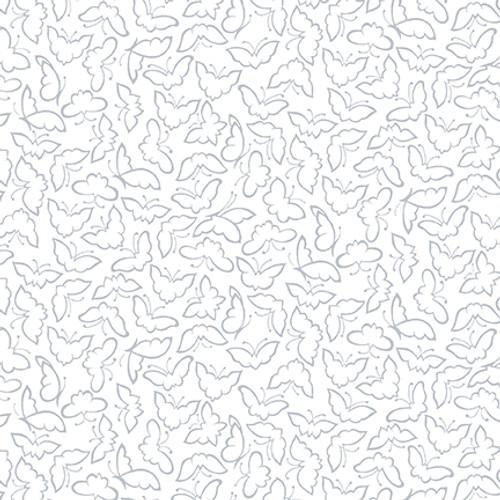 QUILTERS FLOUR V - White On White 1690-01W
