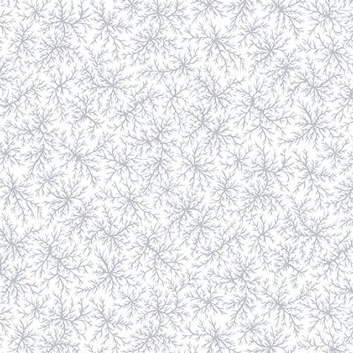 QUILTERS FLOUR V - White On White 1692-01W