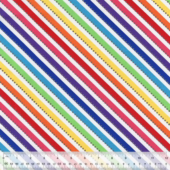 Be Colourful-Magic Bias Stripe White/Rainbow BC77Q-14