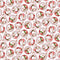 Candy Cane Lane-Mini Santa Circles White/Red 7811-08