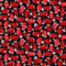 Snow Crew Mittens Q-1287-98 Black/Red