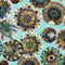 Resplendent-Packed Circle Medallions Aqua 2600-30560-Q