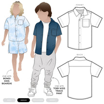 Rhys Kids Overshirt Pattern Size 4-14