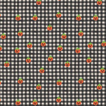Rifle Paper Halloween-Pumpkin Gingham Black RP1314-BK1