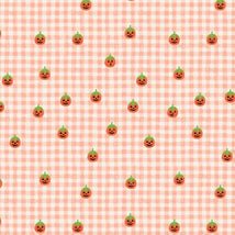 Rifle Paper Halloween-Pumpkin Gingham Blush RP1314-US3